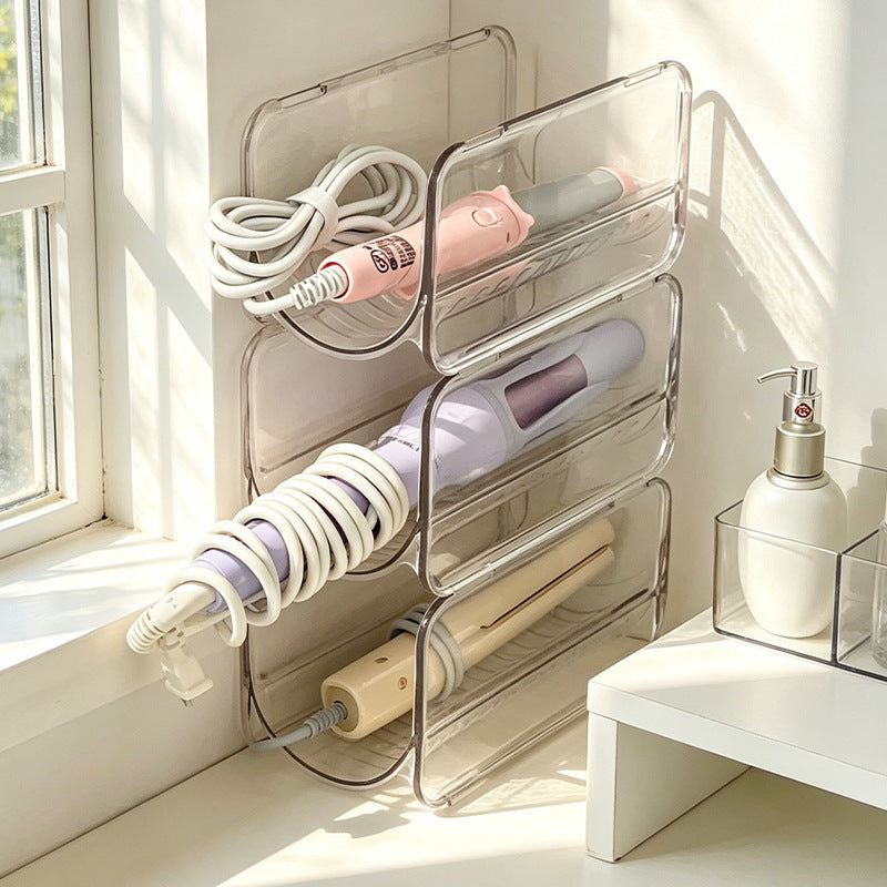 Transparent Hair Tool Organizer Storage Rack